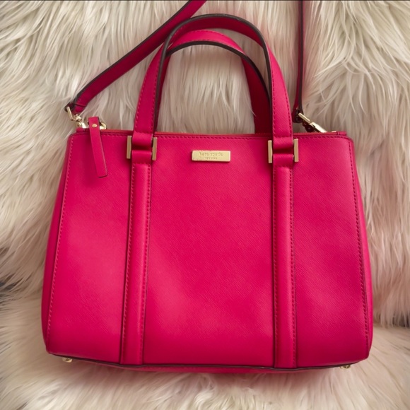Kate Spade Newbury Lane Small Loden Fuschia Satchel Bag - Picture 1 of 8